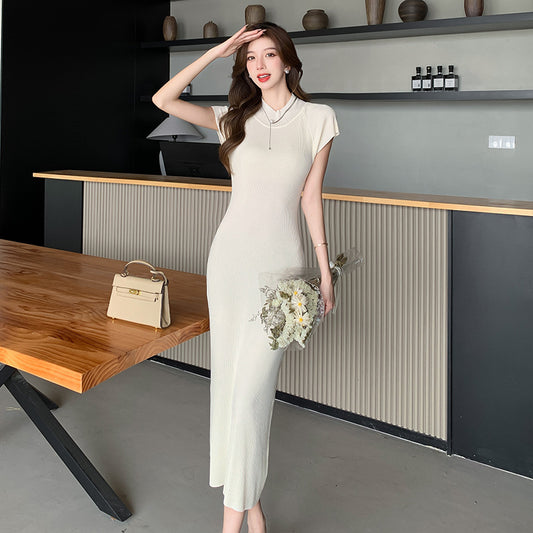 【dress】体型カバーニットワンピースG21965