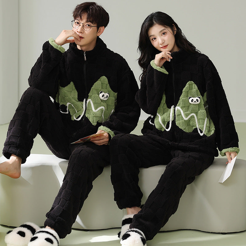 【ホーム・生活】ふわふわカップルパジャマ上下セットルームウェアF8427