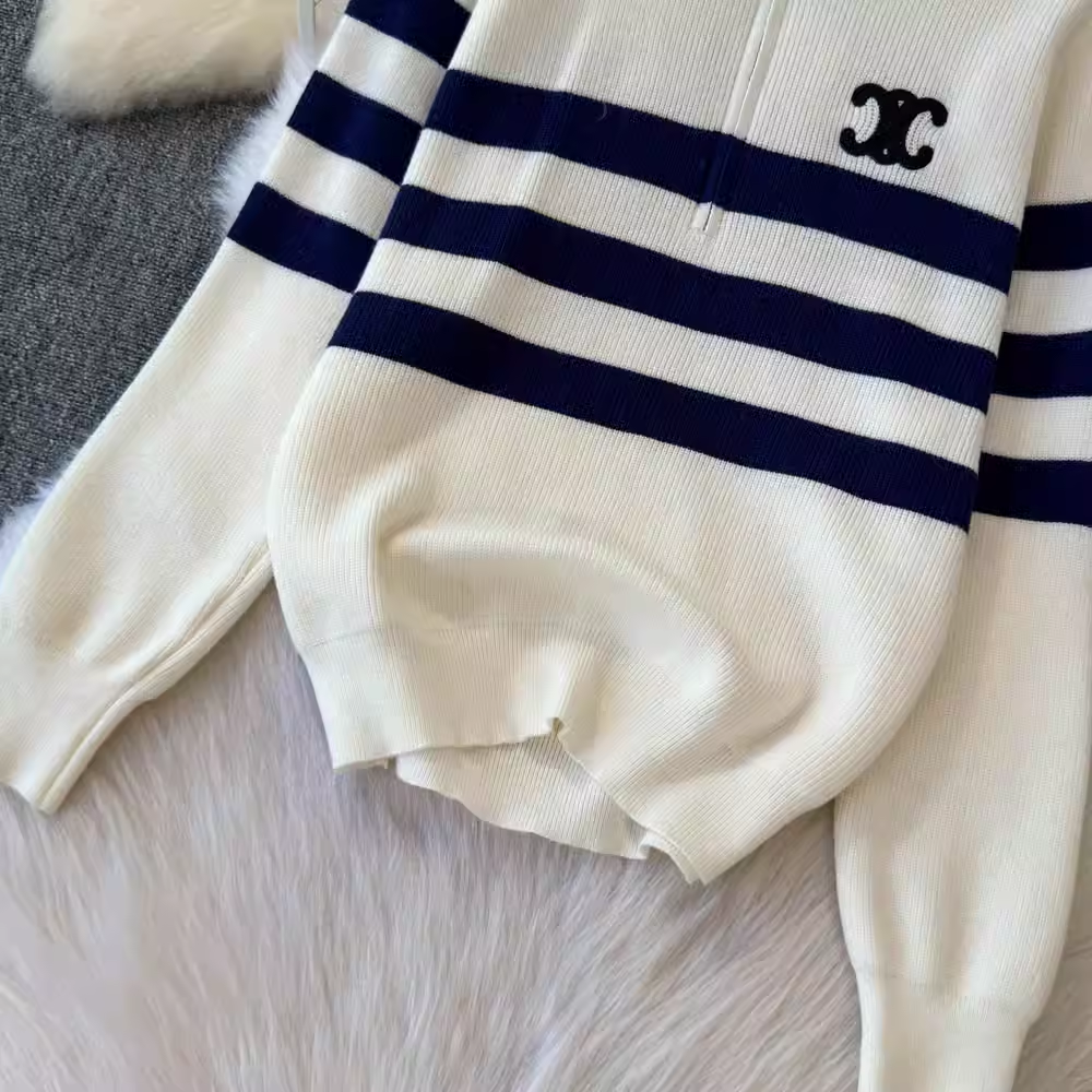 【set】ジップアップハイネックセーター K0131