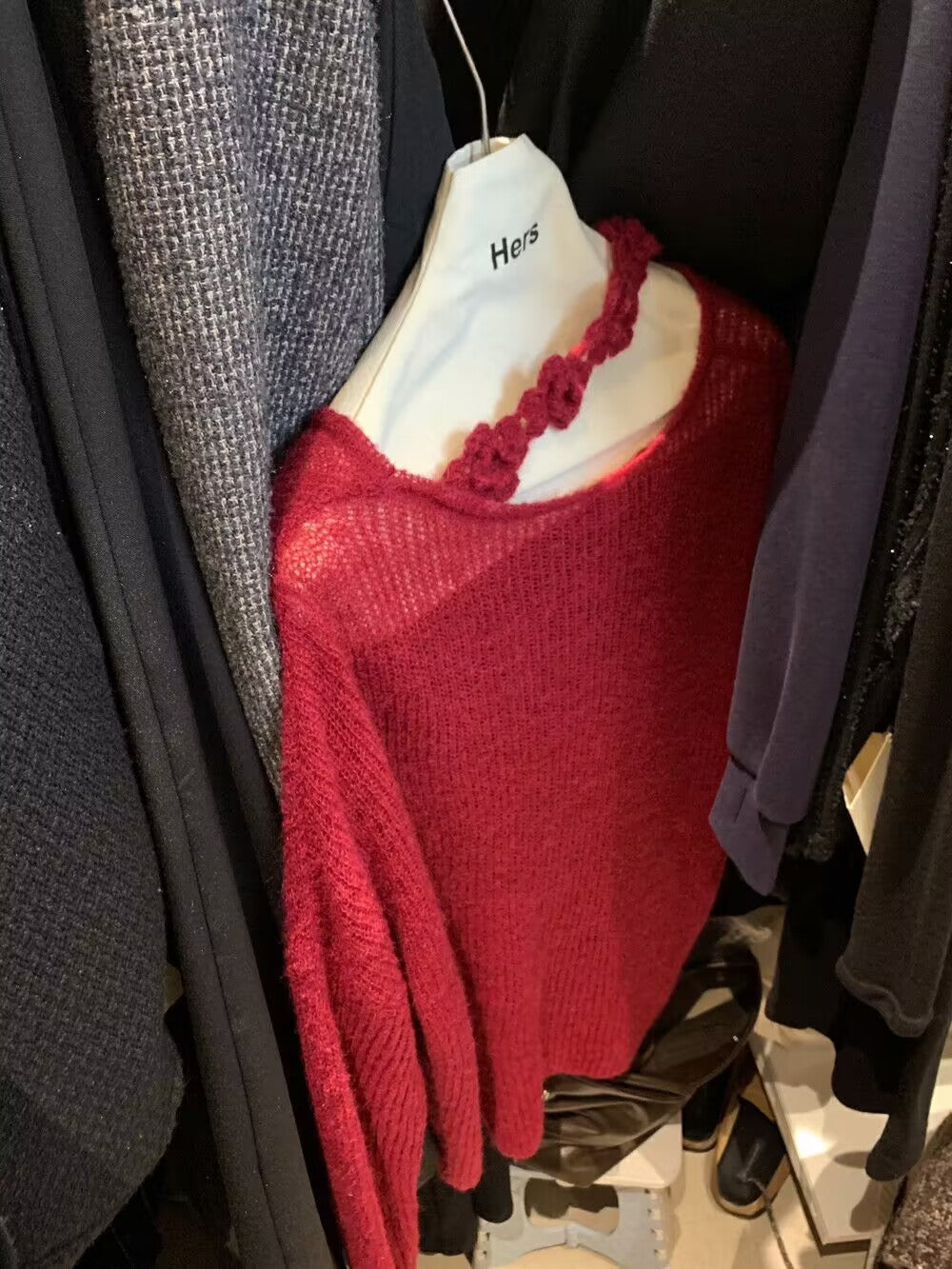 【tops】ゆったりオブリークネックニットG23838