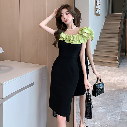 【dress】フリルオフショルダーデートワンピースG22543