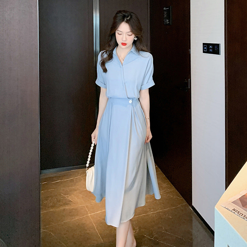 【dress】シフォンシャツデートワンピースG21688