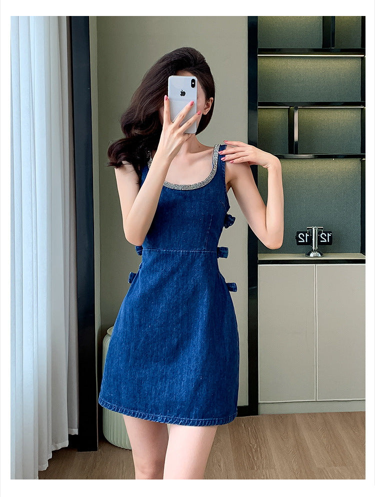 【dress】ノースリーブデニムデートワンピースG21970