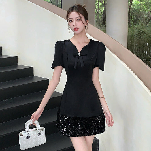 【dress】高級感リボンデートワンピースG22520