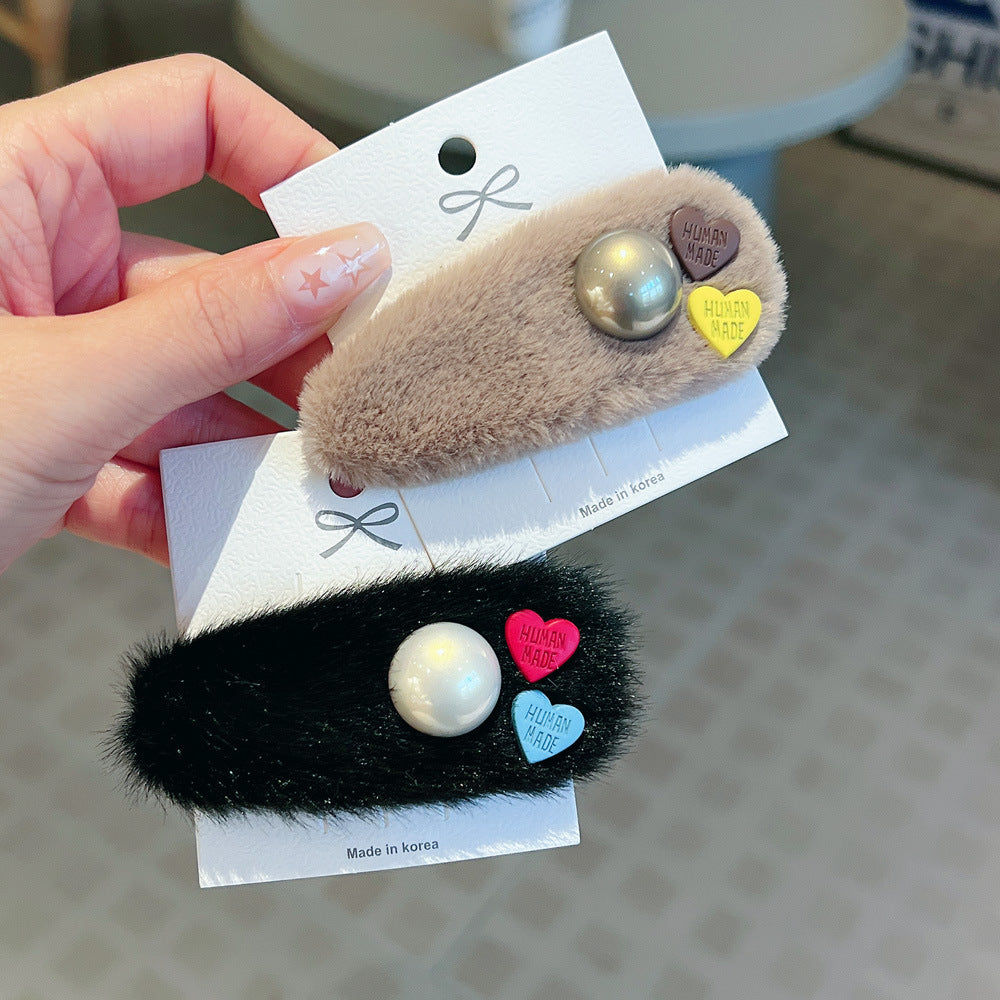 【小物】ふわふわヘアクリップアクセサリーF8446