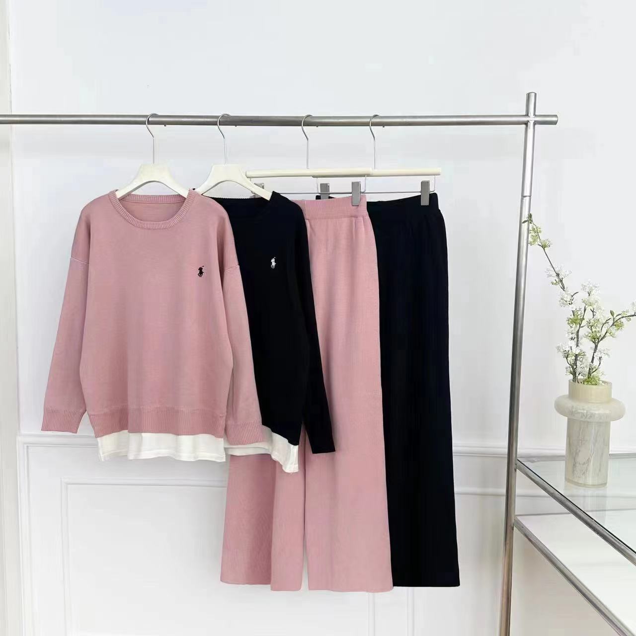 【set】4色パーカー＋ガウチョパンツ2点セットF8169