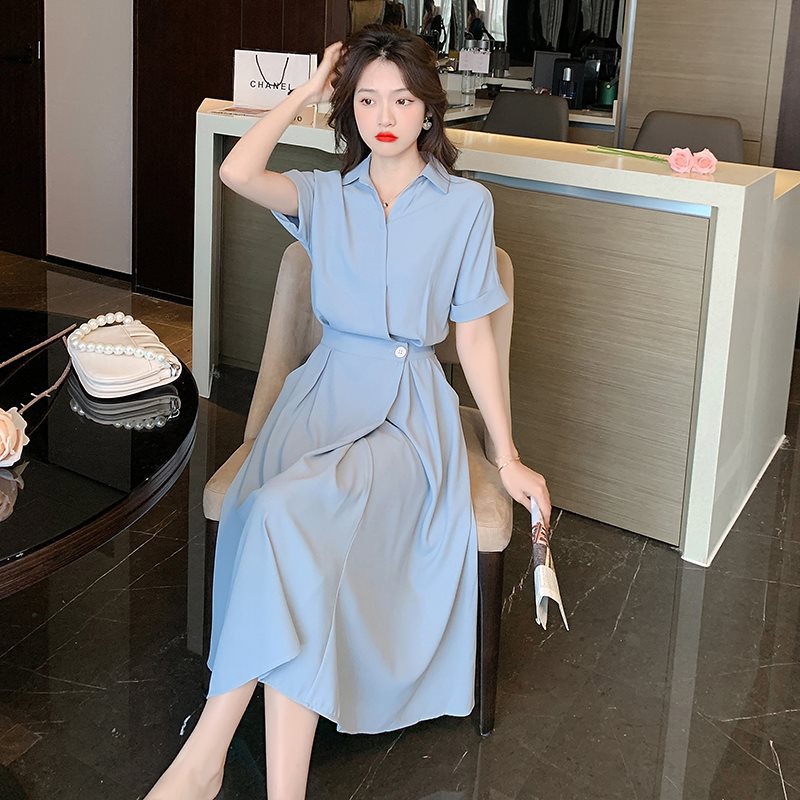 【dress】シフォンシャツデートワンピースG21688