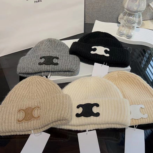 【小物】シンプルニット帽子F8439