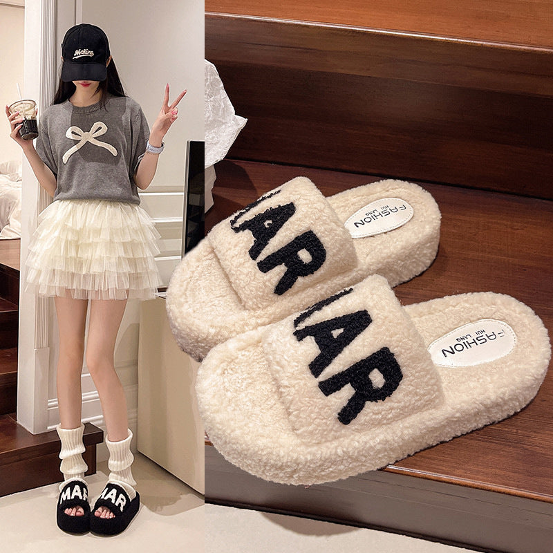 【shoes】5色厚底スリッパF8162