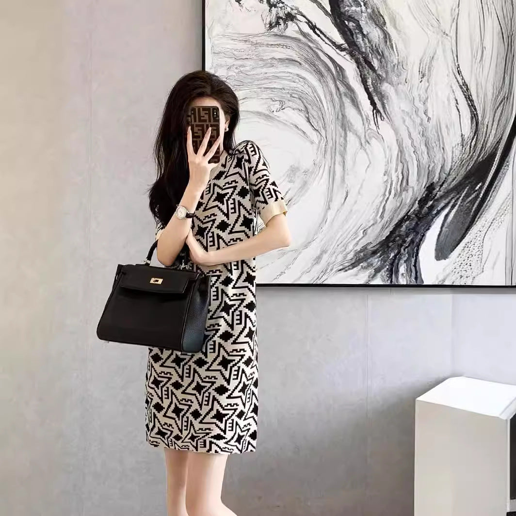 【dress】フランス風ニットワンピースG21665