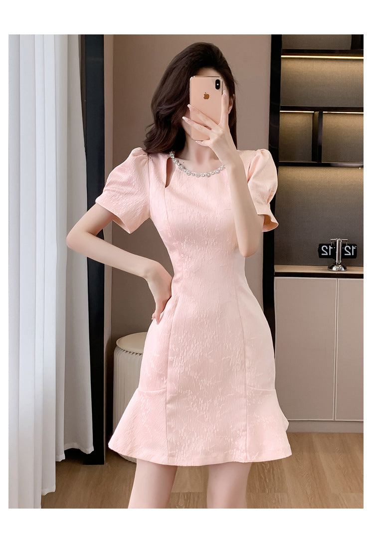 【dress】透かし彫りフリルデートワンピースG22114