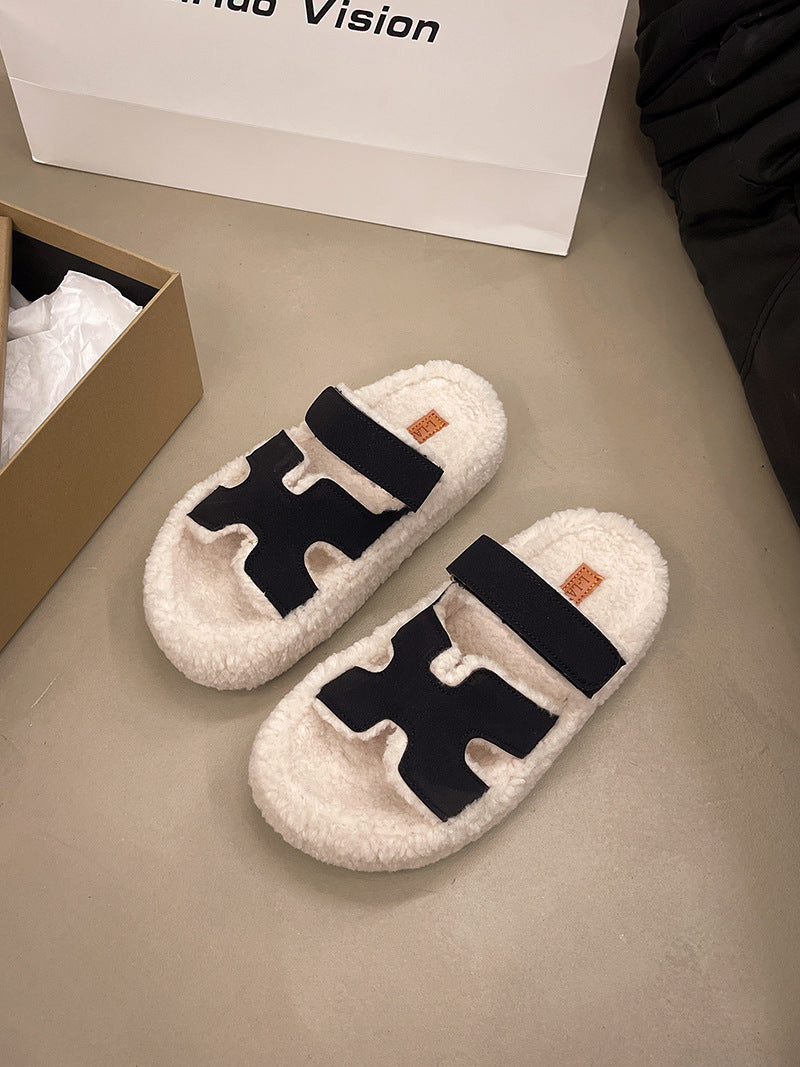 【shoes】4色厚底スリッパF8361