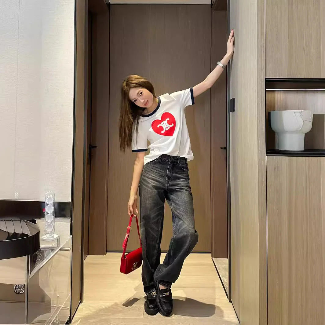 【tops】2色半袖TシャツF7579