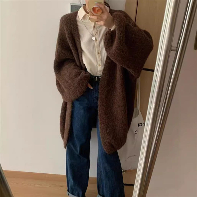 【outer】4色ニットカーディガンF8365