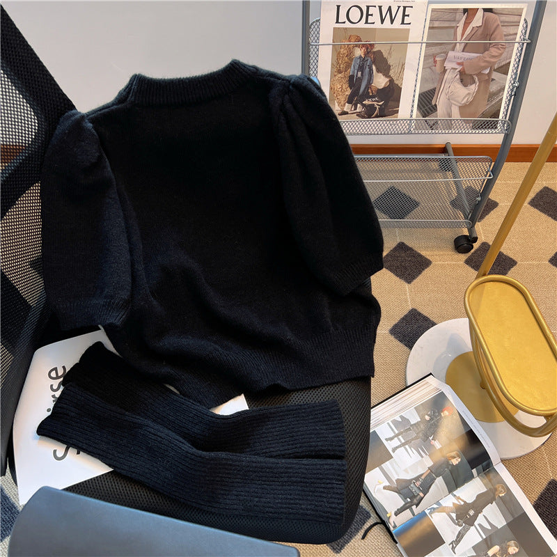 【tops】デタッチドスリーブニットセーターG23488