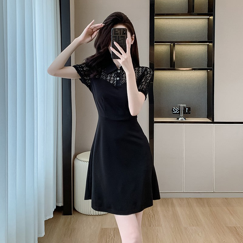 【dress】フランス風AラインレースワンピースG21719