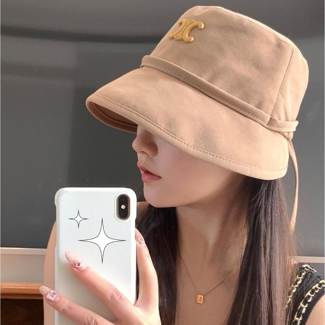 【小物】英字柄小顔効果サファリハットG21761