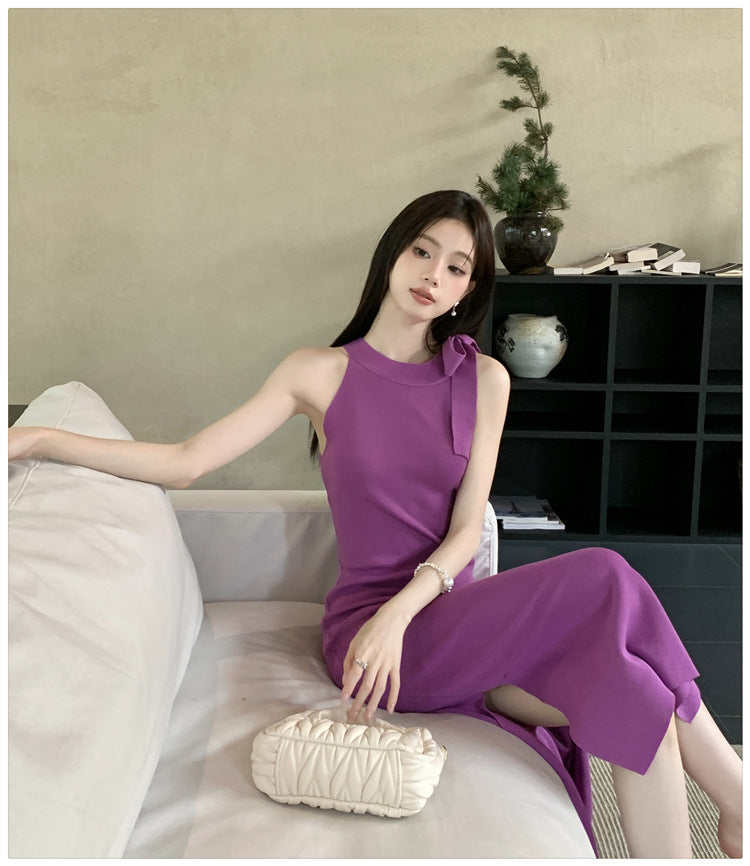 【dress】ノースリーブニットワンピースG22119