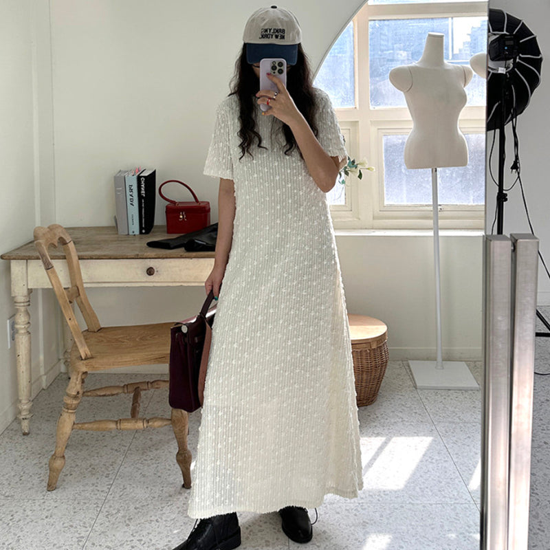 【dress】ラウンドネックデートワンピースG21972