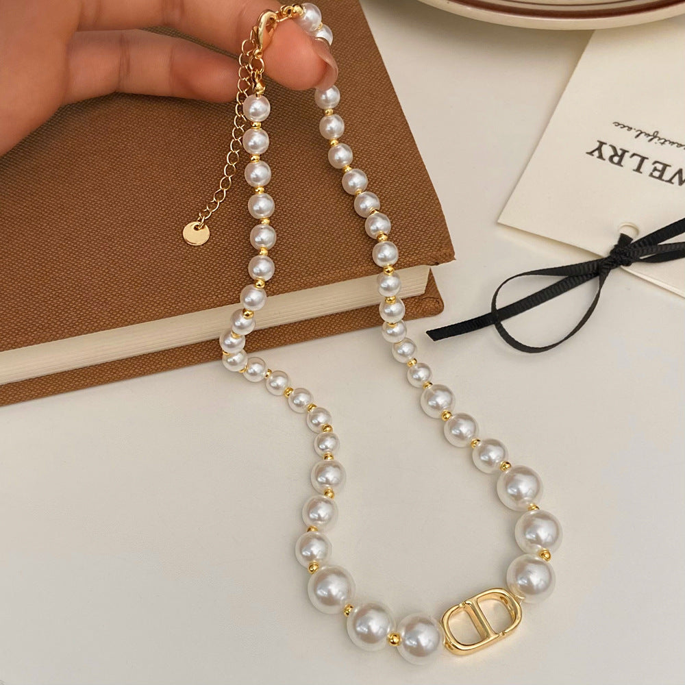 【小物】パールピアス+ネックレスジュエリーセットF8072