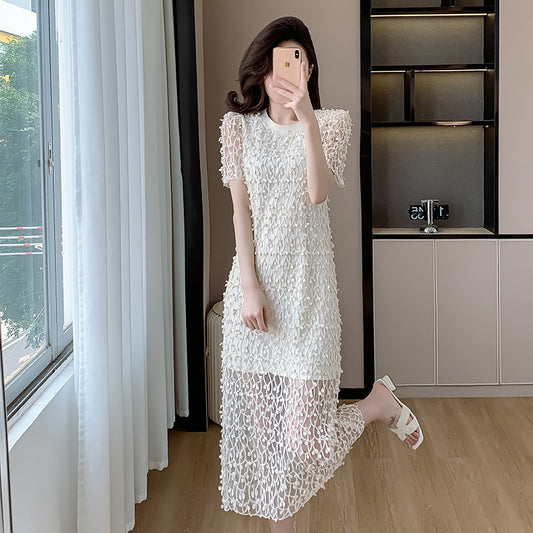 【dress】ラウンドネック無地デートワンピースG21824