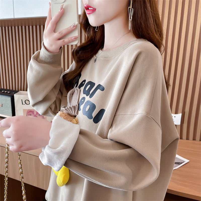 【tops】3色ゆったり厚手パーカーF8261