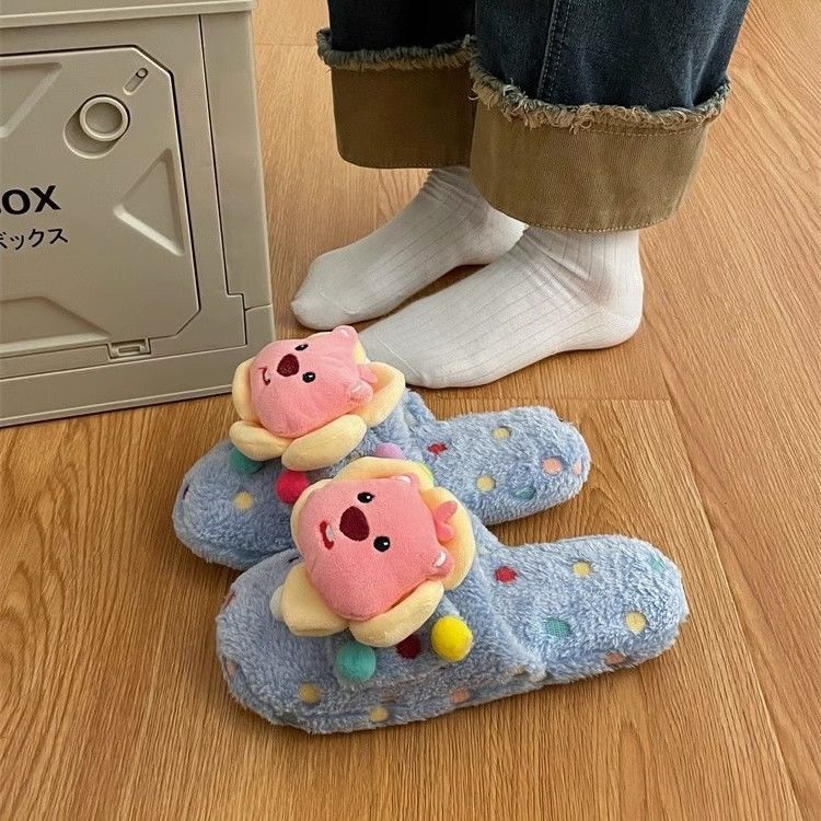 【shoes】可愛いふわふわファースリッパF8456