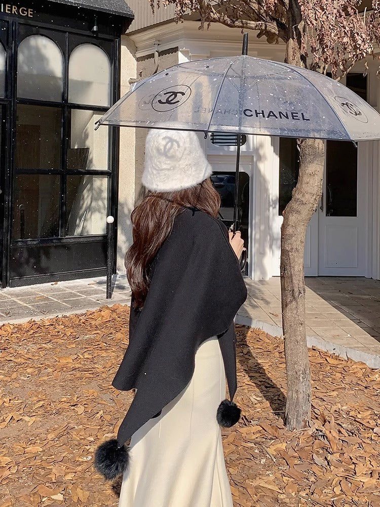 【outer】ゆったりニットケープカーディガンG23707