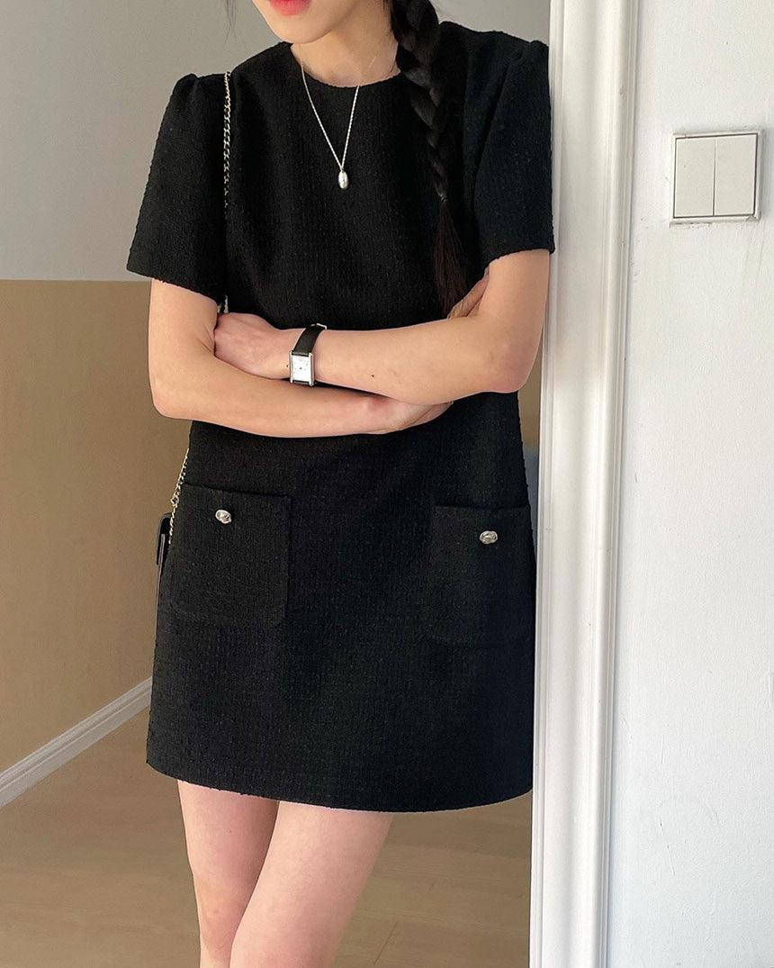 【dress】長袖ギャザーシャツワンピースF7907