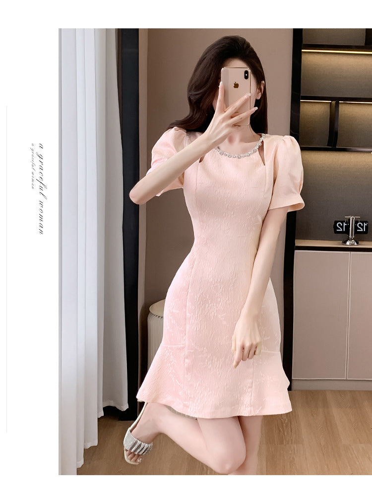 【dress】透かし彫りフリルデートワンピースG22114