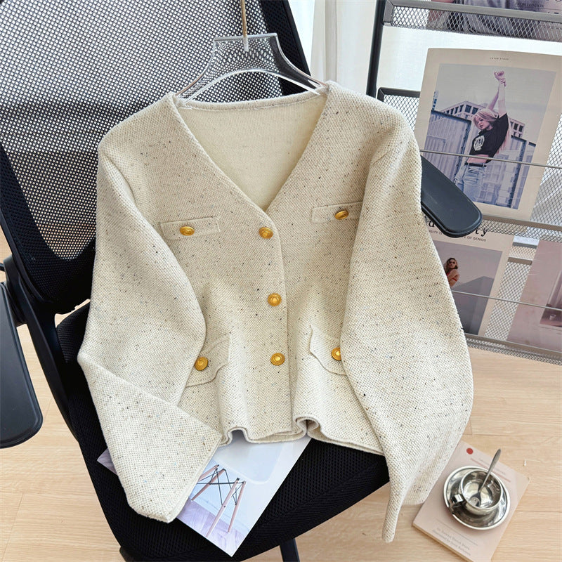 【outer】VネックニットカーディガンG23242