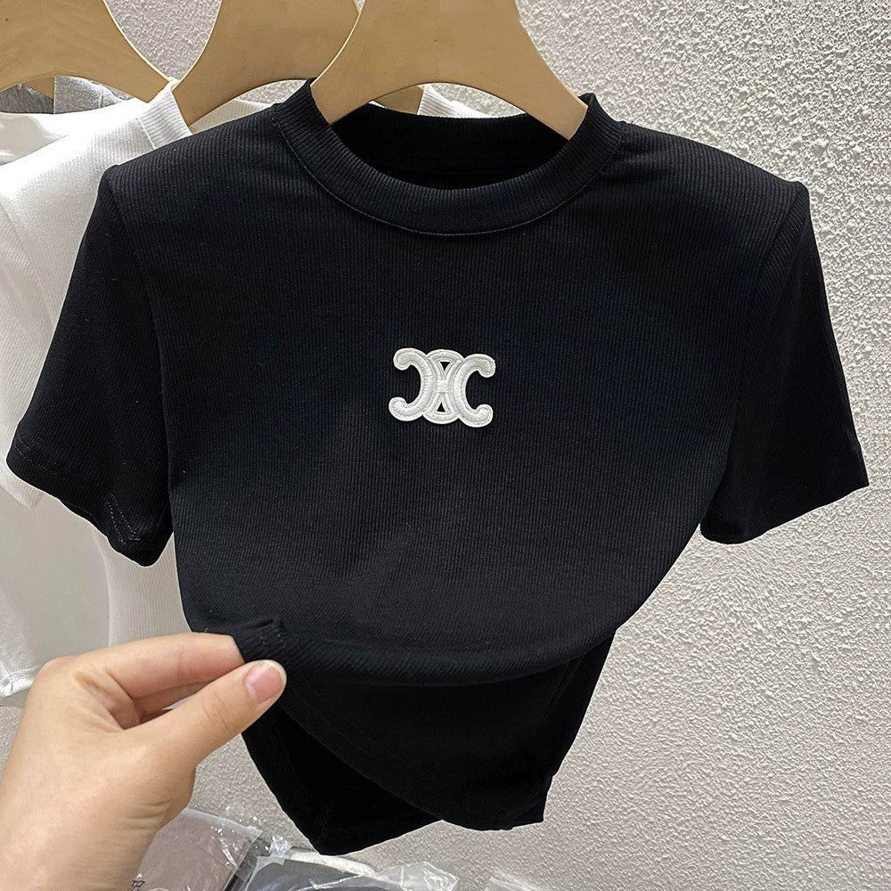 【tops】2色半袖TシャツF7545