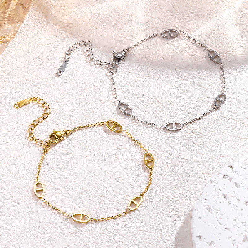 【小物】透かし彫りファッションブレスレットF8189