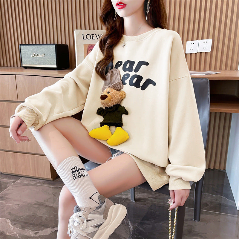 【tops】3色ゆったり厚手パーカーF8261