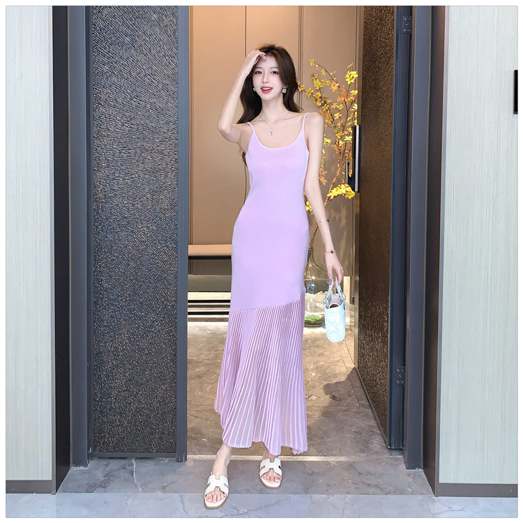 【dress】マーメイドニットキャミワンピースG22603