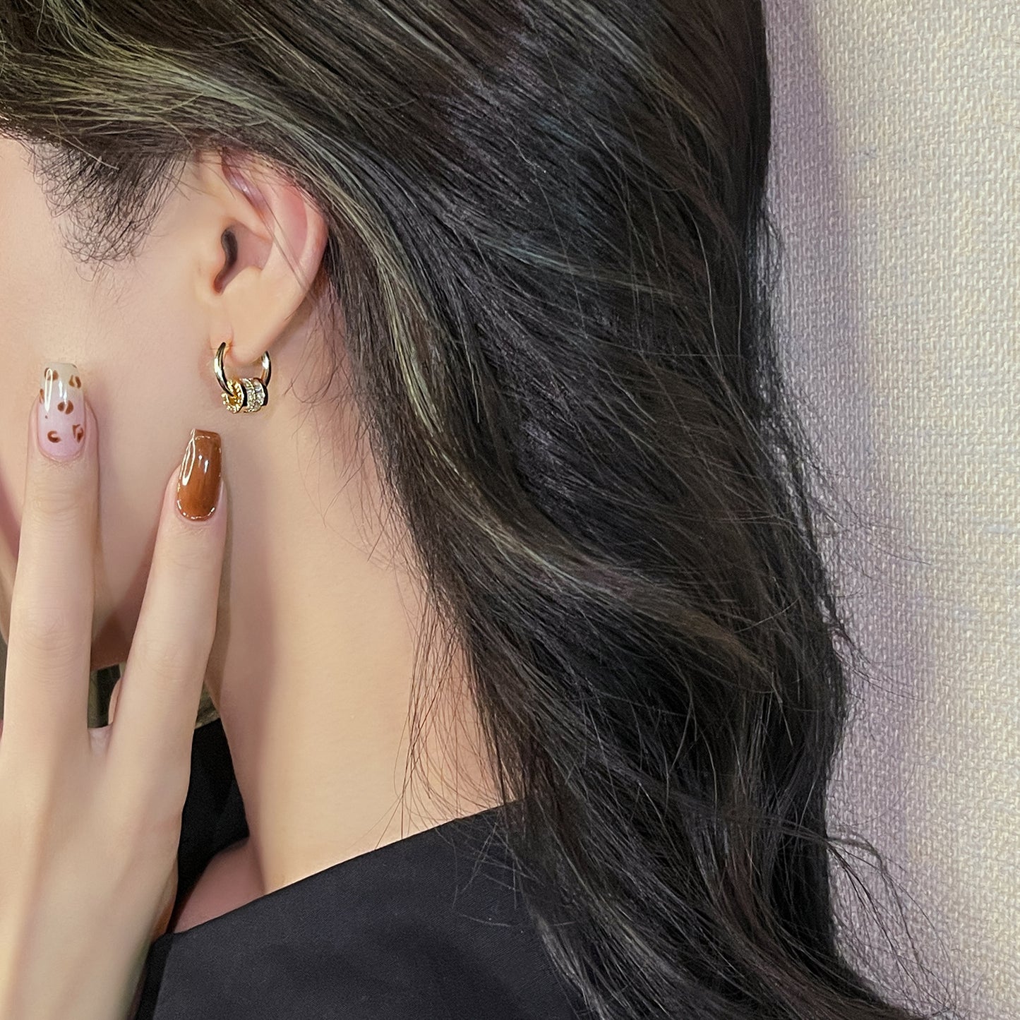 【小物】キラキラピアスアクセサリーF8089