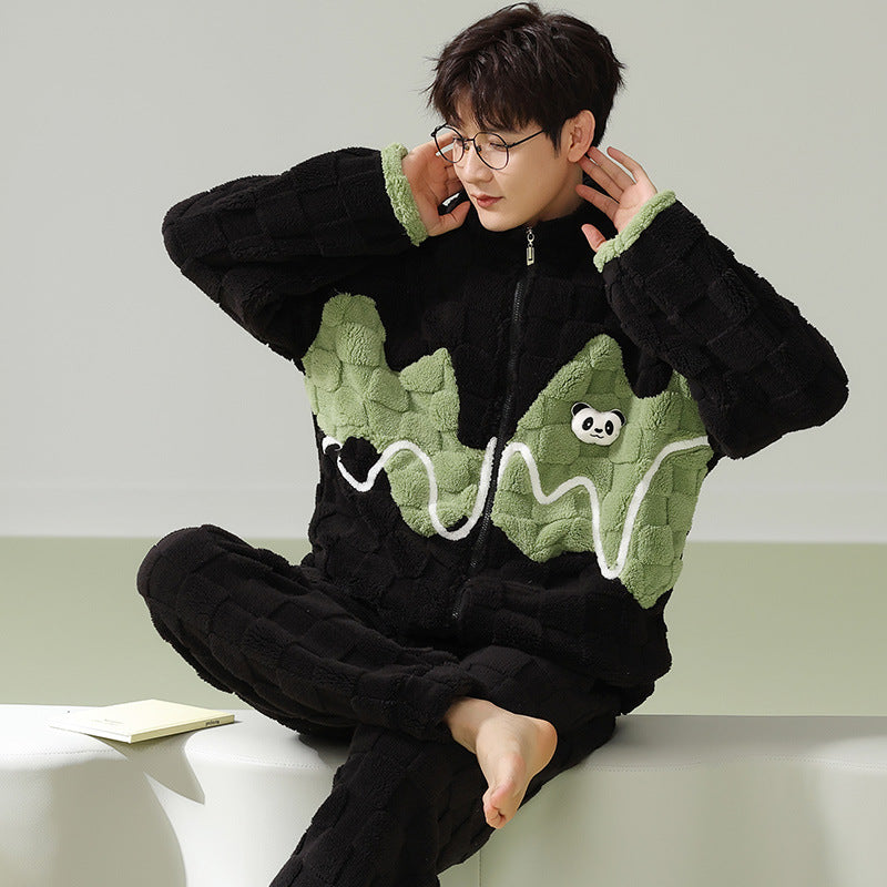 【ホーム・生活】ふわふわカップルパジャマ上下セットルームウェアF8427