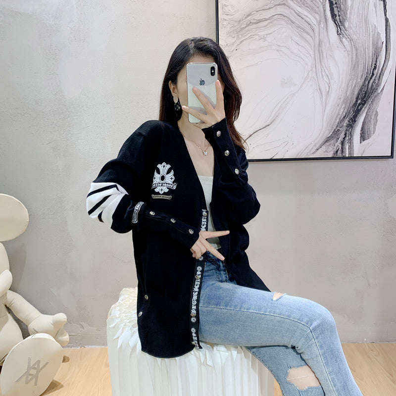 【outer】ファッションニットカーディガンG23454