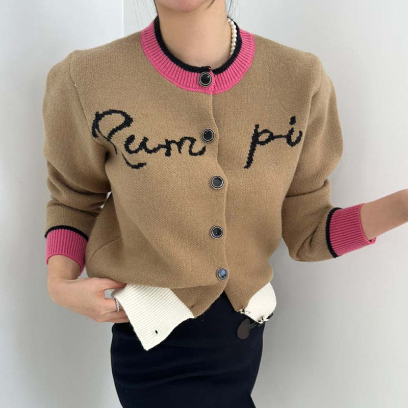 【outer】ラウンドネックニットカーディガンG24484