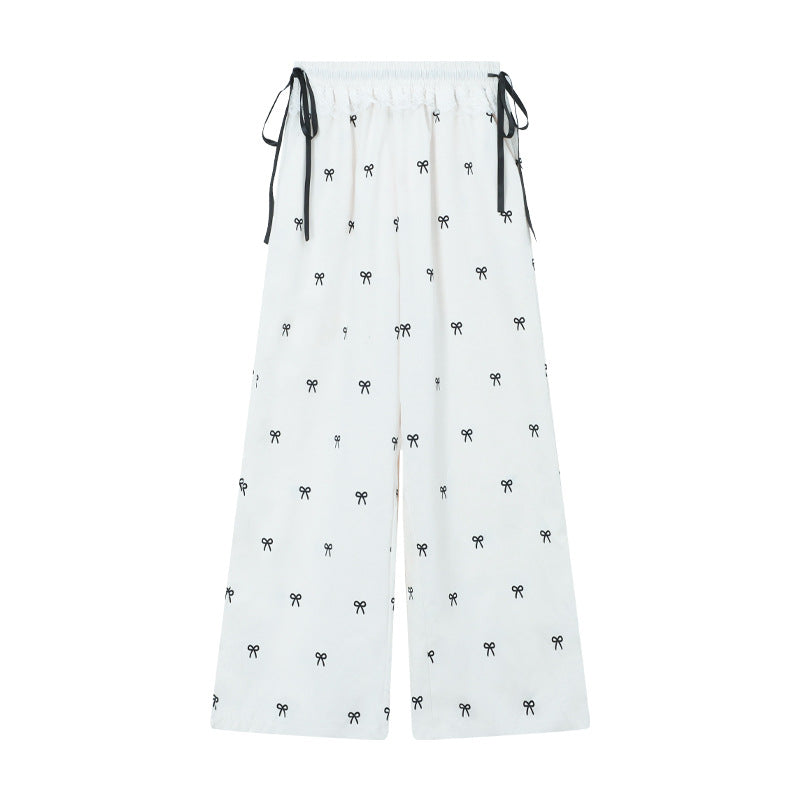 【bottoms】レース切替ガウチョパンツF8281