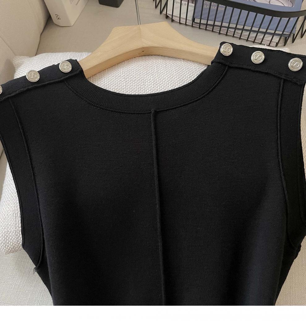 【dress】フリル体型カバーニットワンピースG21827