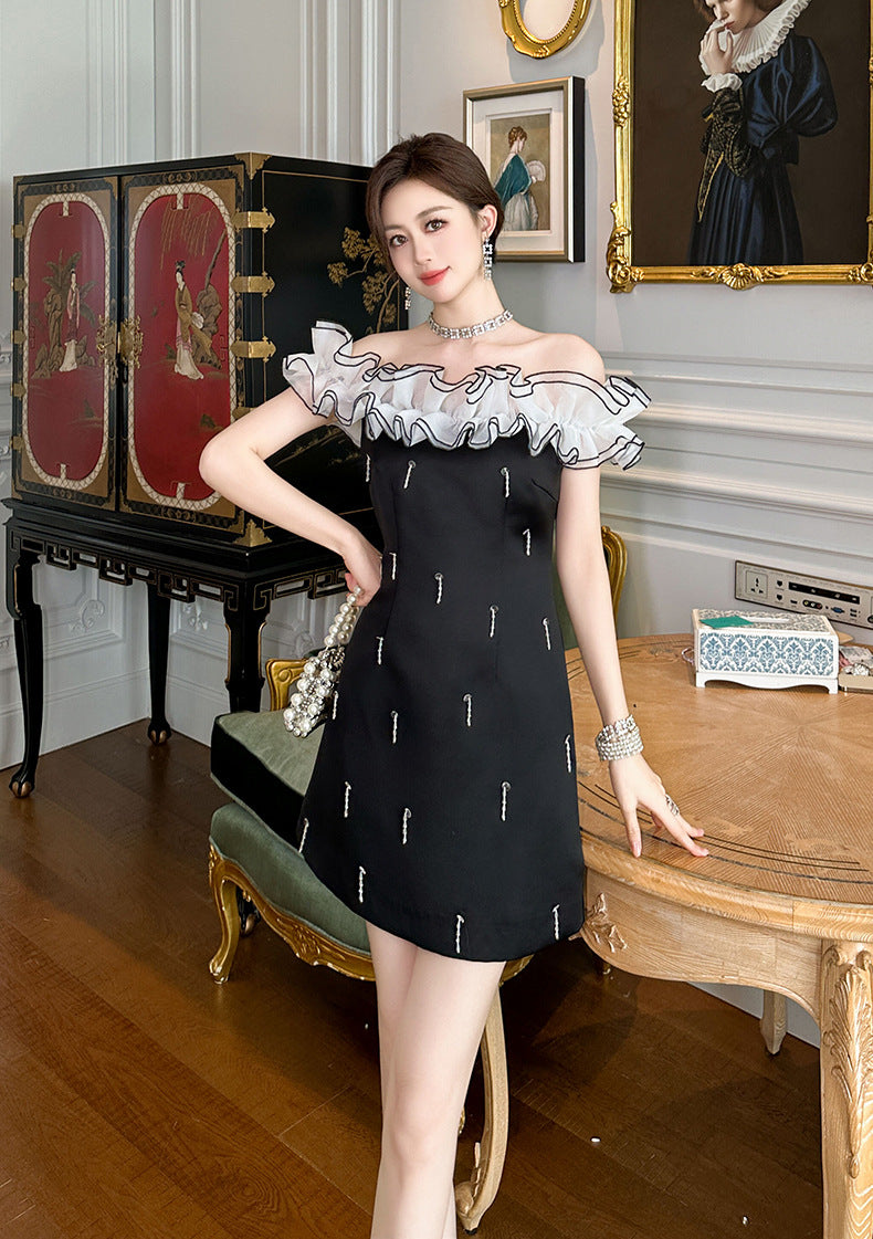 【dress】フリルオフショルダーデートワンピースG21679