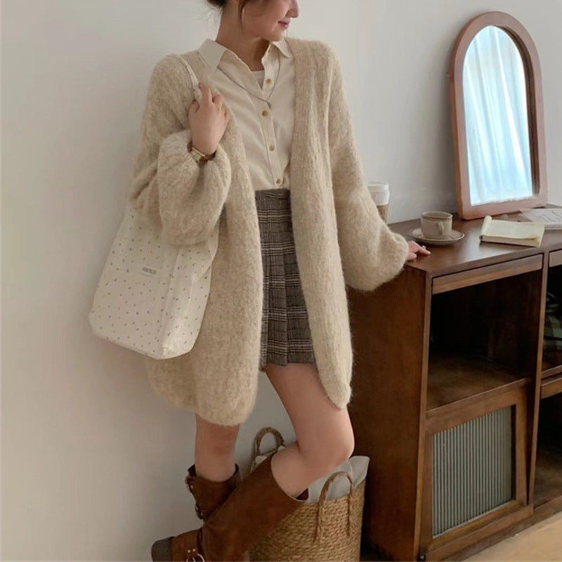 【outer】4色ニットカーディガンF8365