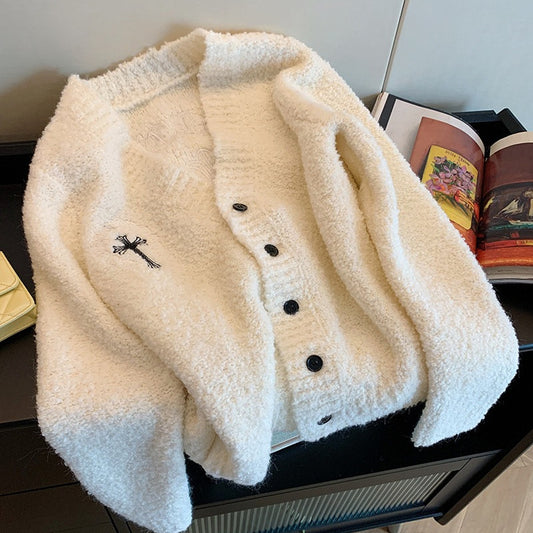 【outer】ゆったり厚手ニットカーディガンG24486