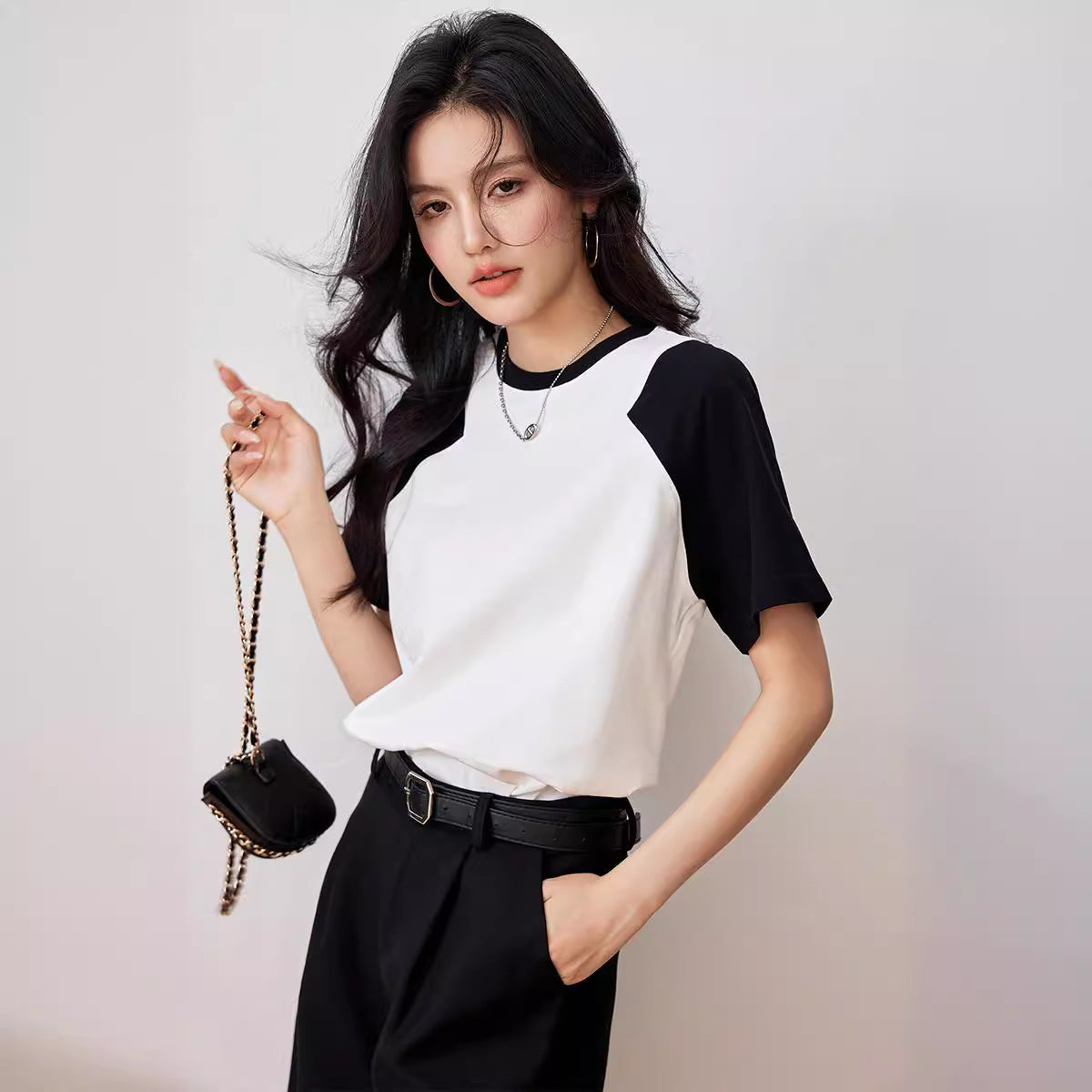 【tops】ラウンドネックTシャツG21960