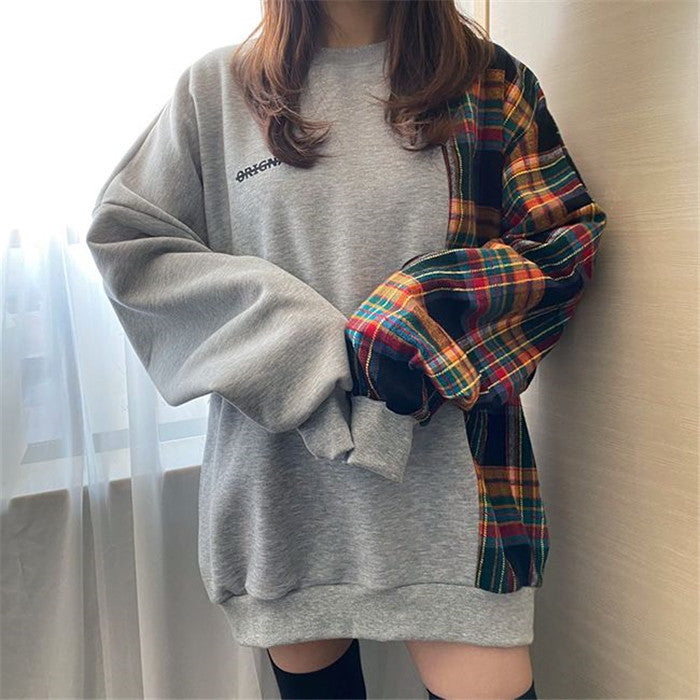 【tops】Vネック偽二つ切り替えパーカーF8374