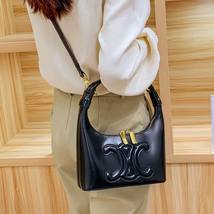 【小物】3色大容量ショルダーバッグF8176