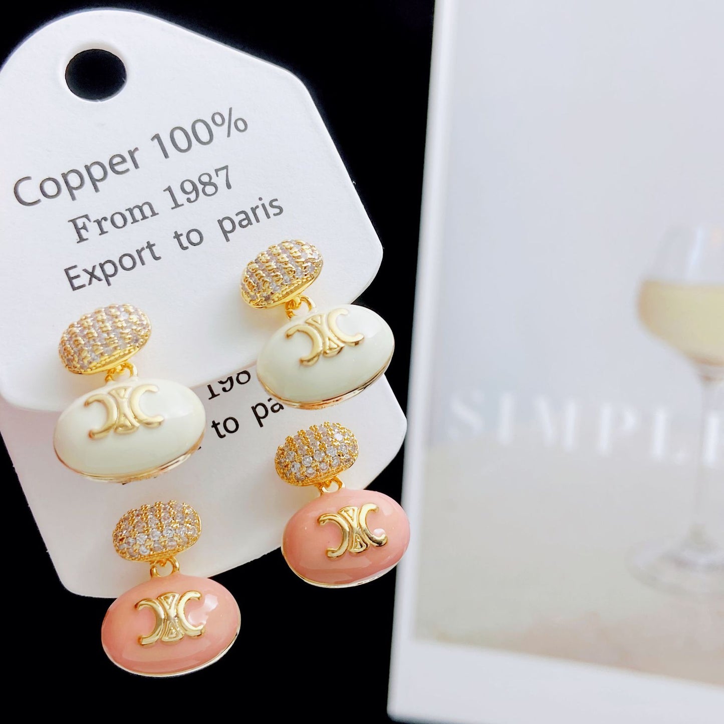 【小物】英字柄ピアスアクセサリーG21642