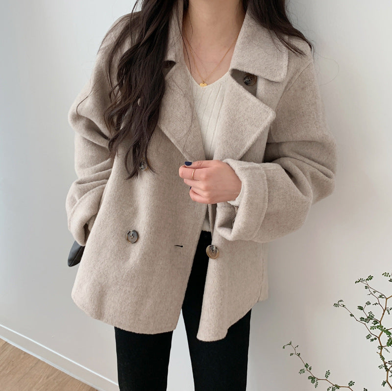 【outer】2色秋冬厚手アウターコートF8463