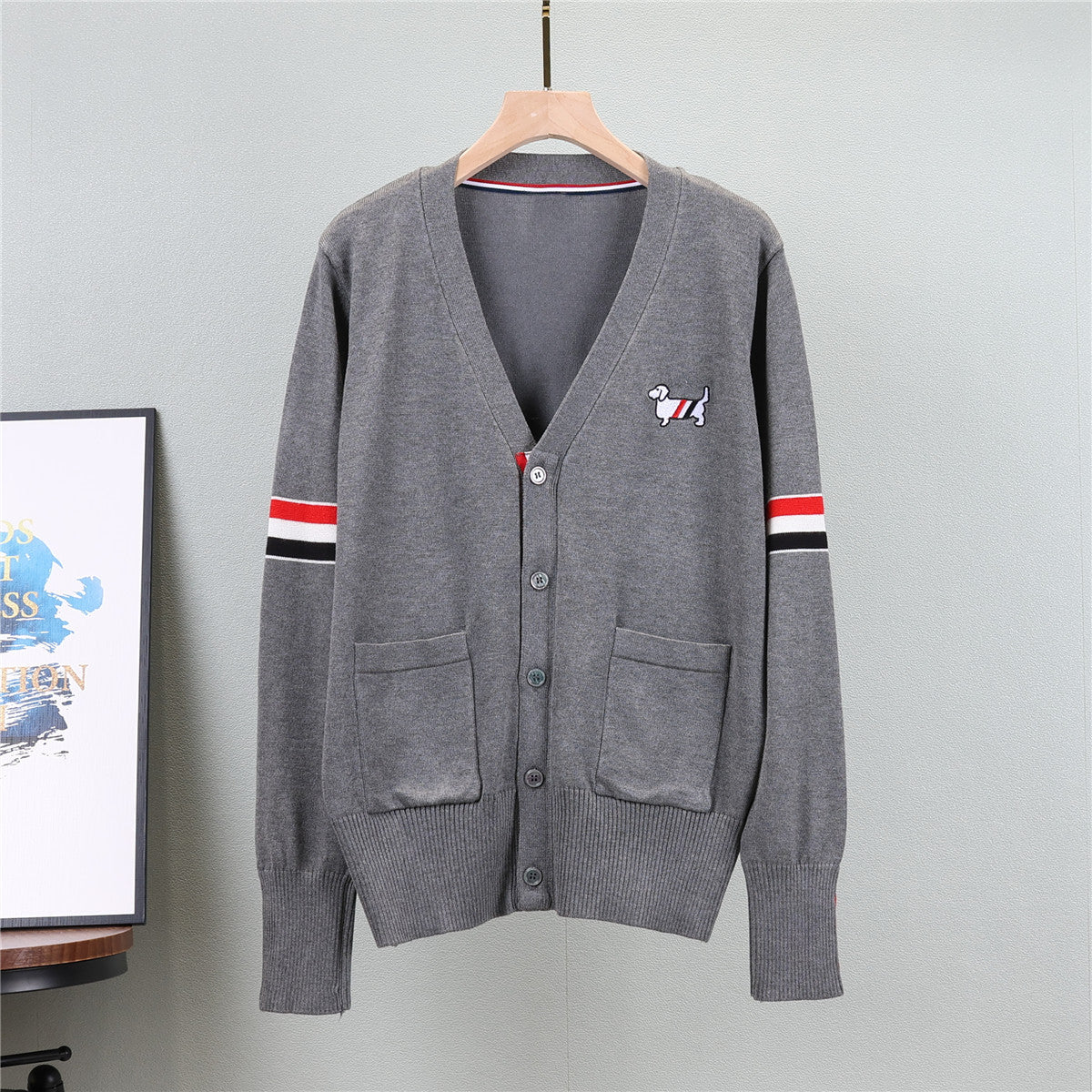 【outer】Vネック長袖ニットカーディガンG23453